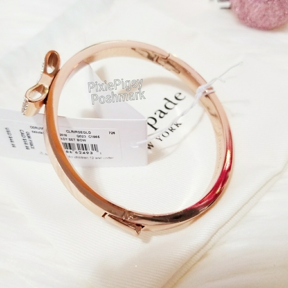 Kate Spade Ready Set Bow Bangle Crystal Bracelet - Picture 3 of 6